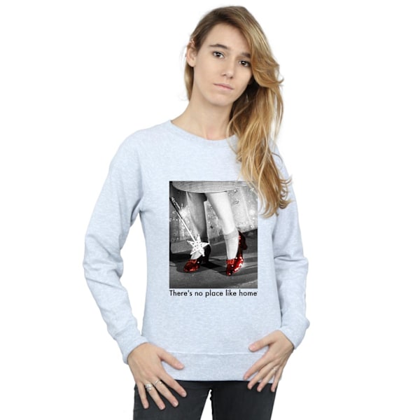 Trollkarlen från Oz Dam/Dam Ruby Slippers Foto Sweatshirt X Heather Grey XL