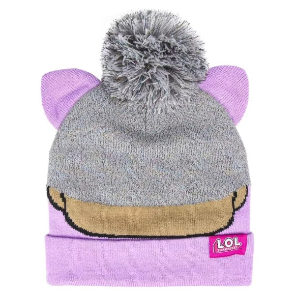 LOL Surprise Girls Punk Boi Winter Hat One Size Lila/Grå Lilac/Grey One Size