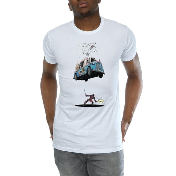 Marvel Herr Deadpool Ice Cream T-Shirt S Vit White S