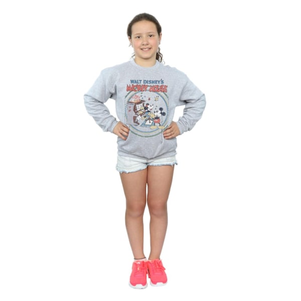 Disney Girls Mickey Mouse Piano Sweatshirt 12-13 år Sports G Sports Grey 12-13 Years