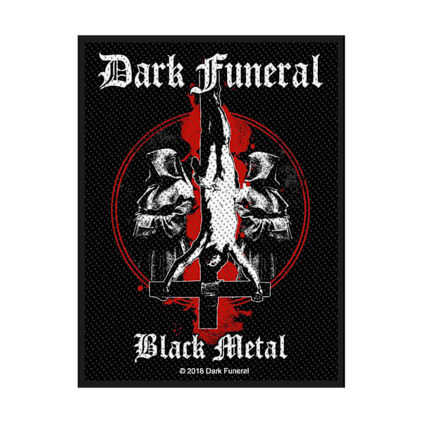 Dark Funeral Black Metal Vävda Patch En Storlek Svart/Vit/Röd Black/White/Red One Size