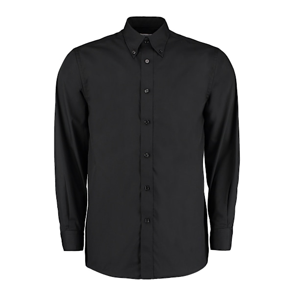 Kustom Kit Herr Workforce Långärmad Skjorta L Svart Black L