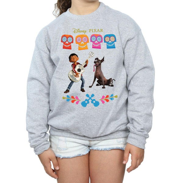 Disney Girls Coco Miguel Logo Sweatshirt 12-13 år Sports Grå Sports Grey 12-13 Years