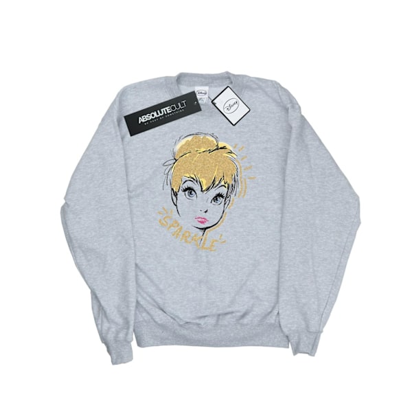 Disney Girls Tinkerbell Sparkle Sweatshirt 5-6 år Sport Grå Sports Grey 5-6 Years