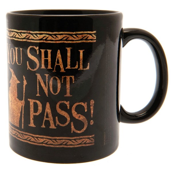 The Lord Of The Rings Du Får Inte Passera Mugg En Storlek Svart/Brun Black/Brown One Size
