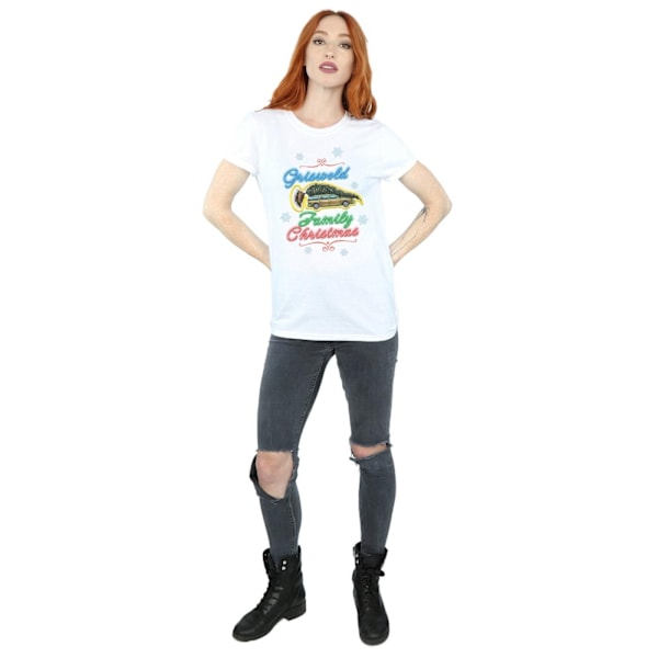 National Lampoon's Christmas Vacation Dam/Damer Griswold Familj Jul Bomull Boyfriend T-Shirt M Vit White M