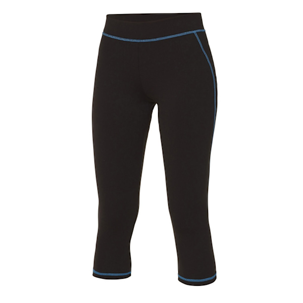 AWDis Cool Dam/Dam Girlie Capri 10 UK Jet Black/Sapphire Jet Black/Sapphire Blue 10 UK