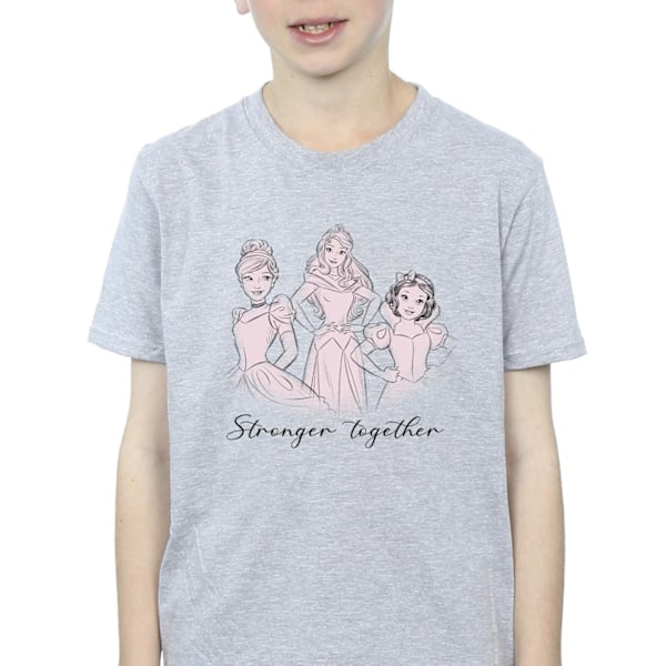 Disney Boys Princesses Stronger Together T-Shirt 12-13 år Sp Sports Grey 12-13 Years