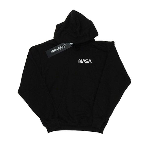 NASA Herr Modern Logo Bröst Hoodie XXL Svart Black XXL