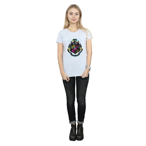 Harry Potter Dam/Kvinnor Hogwarts Crest Bomull T-shirt L Spor Sports Grey L