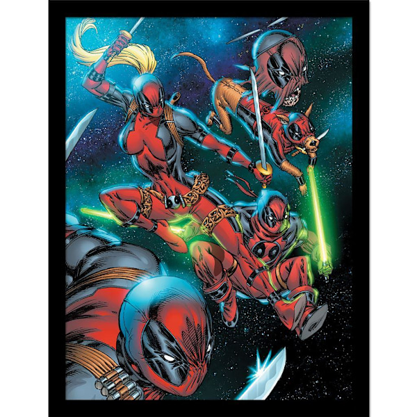 Deadpool Corps In Space Inramad Poster 40cm x 30cm Flerfärgad Multicoloured 40cm x 30cm