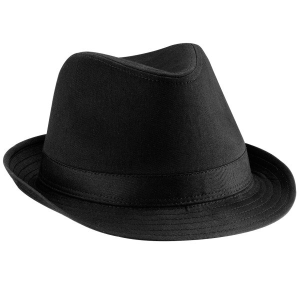 Beechfield Unisex Fedora Hat L/XL Svart Black L/XL
