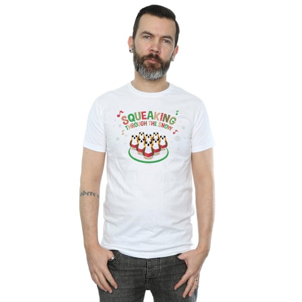 Star Wars The Last Jedi Porgs Squeaking Through The Snow T-shirt för män White S