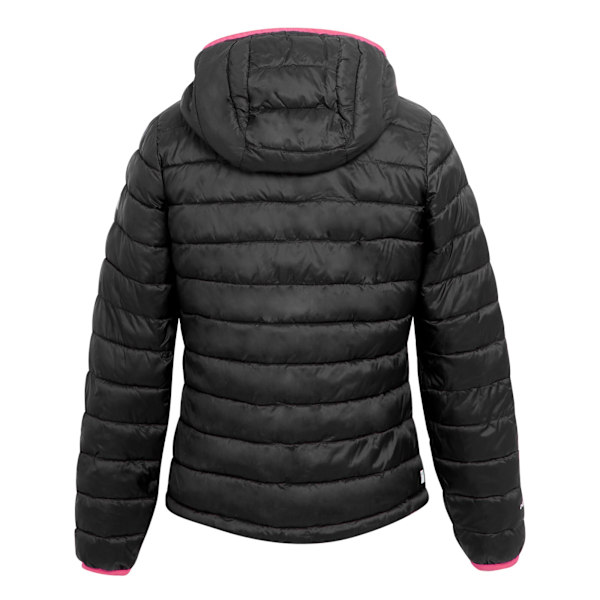 Regatta Dam/Kvinnor Hillpack II Huvförsedd Vadderad Jacka 10 UK Bl Black/Pink Potion 10 UK