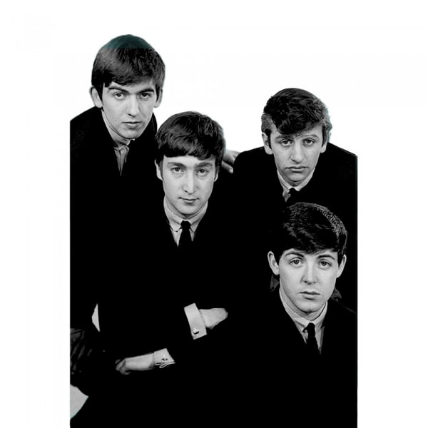 The Beatles porträttvykort One size svart/vit Black/White One Size