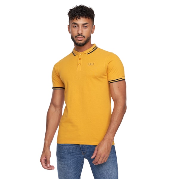 Crosshatch Mens Kermlax Polotröja L Gul Yellow L