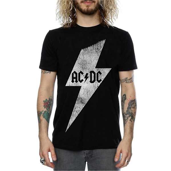 AC/DC Herr Blixt Bult Bomull T-shirt XL Svart Black XL