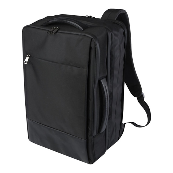 Unbranded Expedition Pro 17 Grs Återvunnen Utbyggbar Laptop Ryggsäck Solid Black One Size