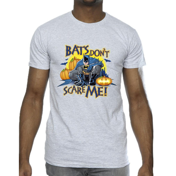 DC Comics herr Batman Bats Don´t Scare Me T-shirt 4XL Sports Grå Sports Grey 4XL