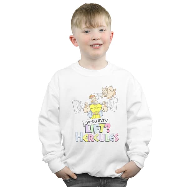 Disney Pojkar Hercules Lyfter Du Ens? Tröja 3-4 År Vit White 3-4 Years