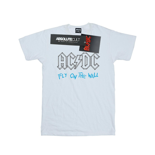 AC/DC Boys Fly On The Wall Outline T-Shirt 7-8 år Vit White 7-8 Years
