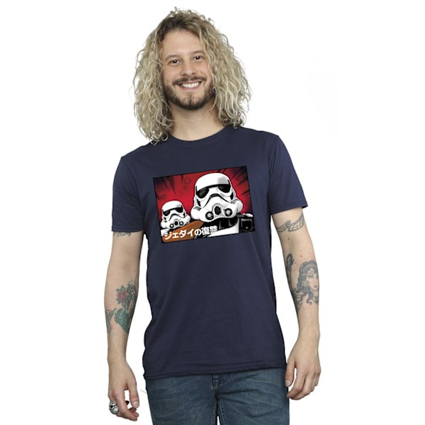 Star Wars Stormtrooper japansk t-shirt för män XXL marinblå Navy Blue XXL