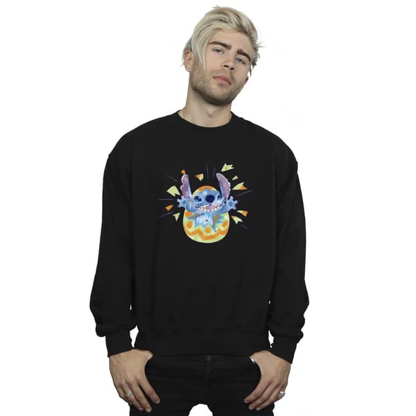 Disney Herr Lilo & Stitch Cracking Egg Sweatshirt S Svart Black S