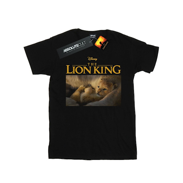 Disney Dam/Damer The Lion King Film Baby Simba Foto Bomull Boyfriend T-shirt M Svart Black M