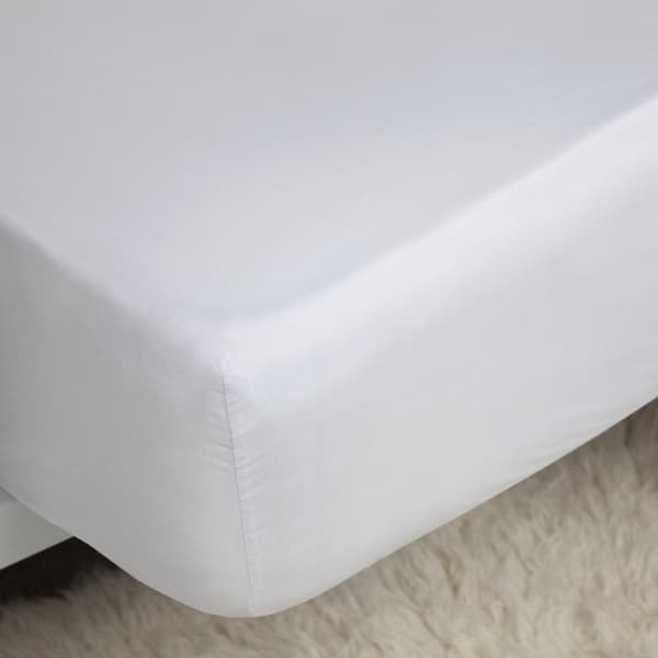 Belledorm Easycare Percale Extra Deep Fitted Sheet Kingsize Whi White Kingsize