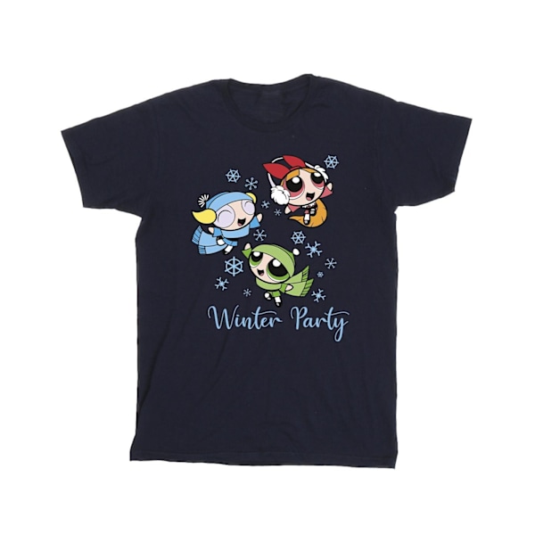 The Powerpuff Girls Girls Girls Vinterfest Bomull T-shirt 12- Navy Blue 12-13 Years