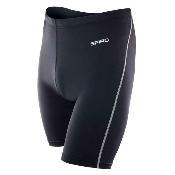 Spiro Mens Bodyfit Base Layer Shorts XS-S Svart Black XS-S