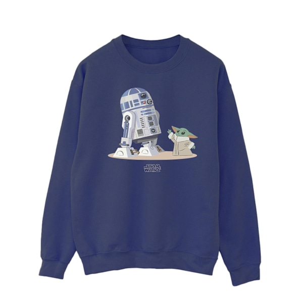 Star Wars Herr The Mandalorian R2D2 Och Grogu Sweatshirt S Marinblå Navy Blue S