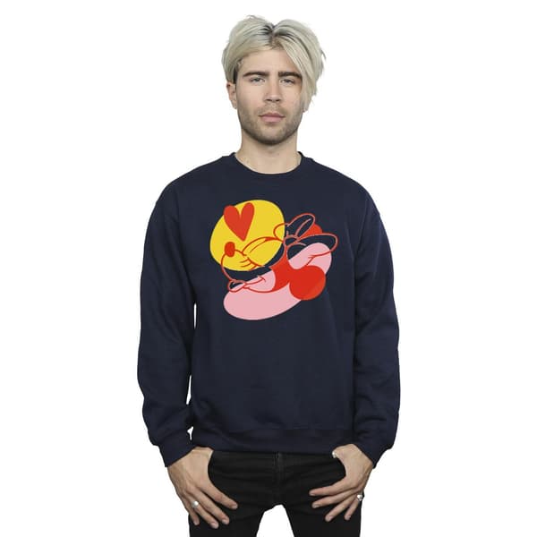 Disney Herr Minnie Mouse Tunga Hjärta Sweatshirt M Marinblå Navy Blue M