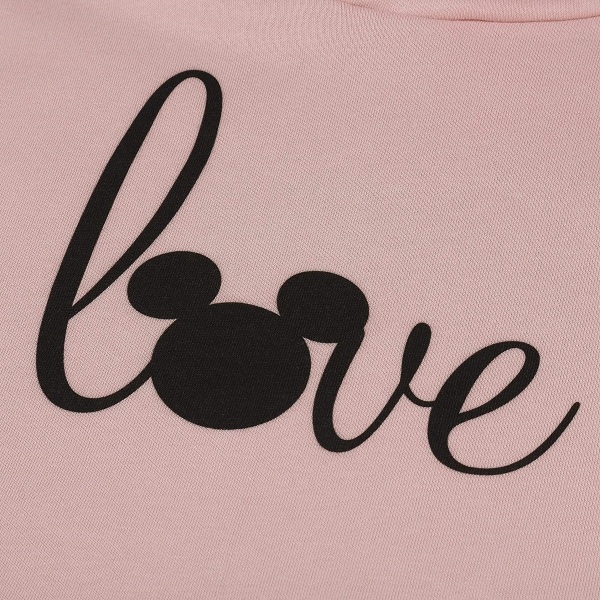 Disney Dam/Ladies Love Mickey Hoodie L Dusky Pink Dusky Pink L