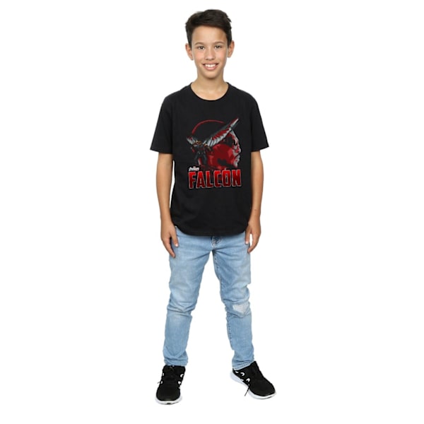 Marvel Boys Avengers Infinity War Falcon Character T-Shirt 9-11 Black 9-11 Years