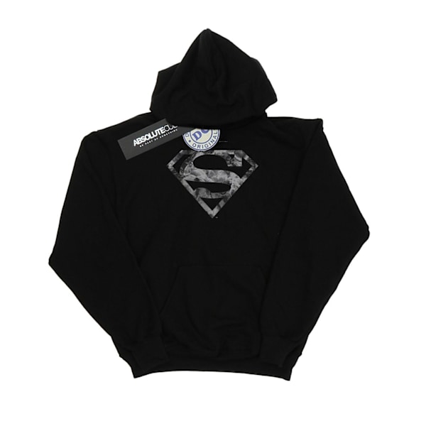 DC Comics Girls Superman Marble Logo Hoodie 12-13 år Svart Black 12-13 Years