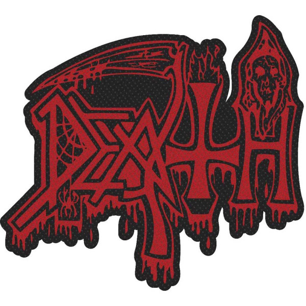 Death Logo Cut Out Patch One Size Röd/Svart Red/Black One Size
