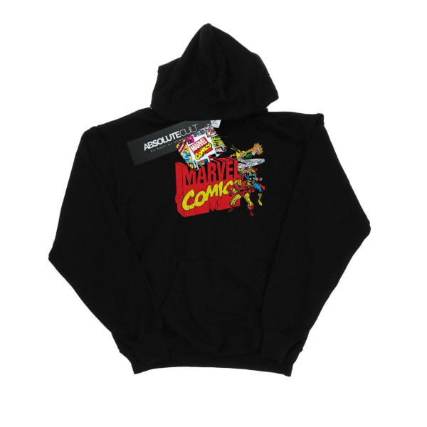 Marvel Comics Boys Vintage Logo Blast Hoodie 5-6 år Svart Black 5-6 Years