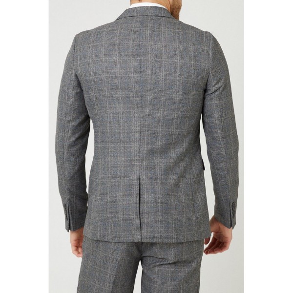 Burton Herringbone Slim Suit Jacka 44R Grå Grey 44R