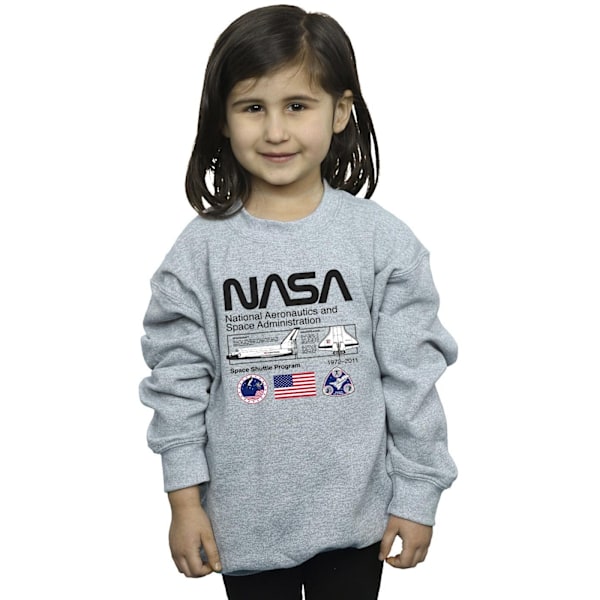 NASA Girls Space Admin Sweatshirt 7-8 år Sports Grey Sports Grey 7-8 Years