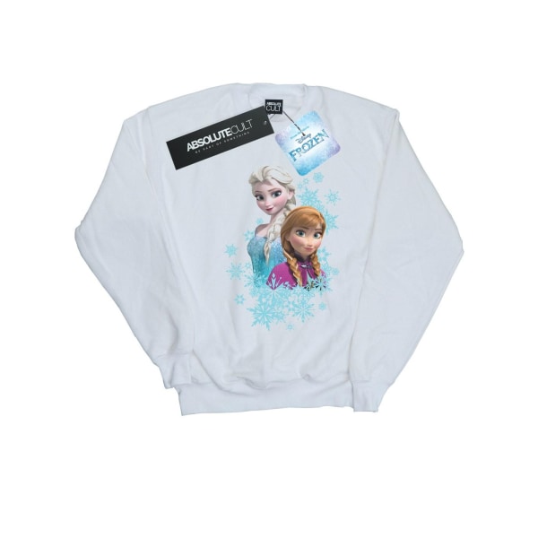Disney Dam/Damer Frozen Elsa Och Anna Systrar Sweatshirt XL White XL