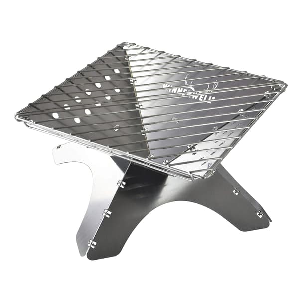 Winnerwell Rostfritt stål platt eldgaller (2-pack) 2,4 cm x Silver 2.4cm x 46.4cm x 32.9cm