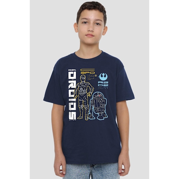 Star Wars Barn/Kids Rebel Droids T-shirt 5-6 år Marinblå Navy 5-6 Years