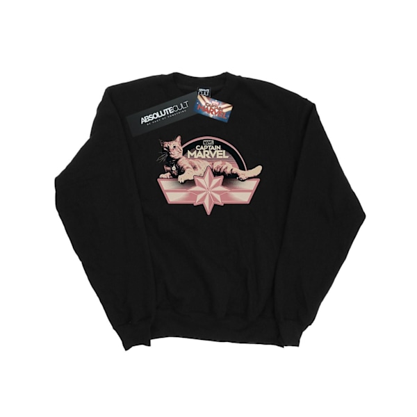 Marvel Girls Captain Marvel Chillin Goose Sweatshirt 9-11 år Black 9-11 Years