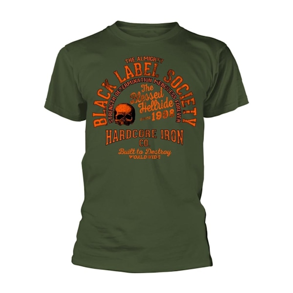 Black Label Society Unisex Vuxen Hardcore Iron T-Shirt S Milita Military Green S