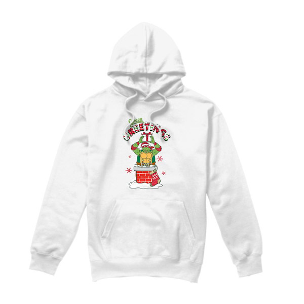 Teenage Mutant Ninja Turtles Herr Grön Julhälsning Scen White L