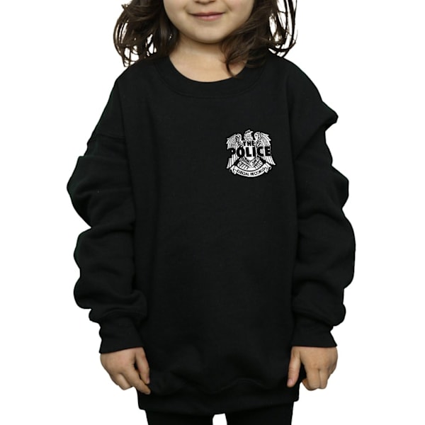 The Police Girls Illegal Records Eagle Chest Sweatshirt 9-11 År Black 9-11 Years