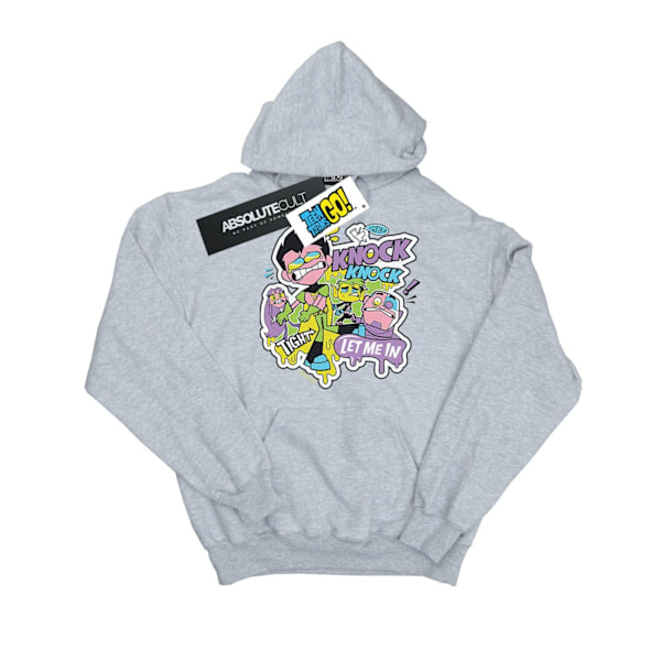 DC Comics Dam/Kvinnor Teen Titans Go Knock Knock Hoodie L Spo Sports Grey L