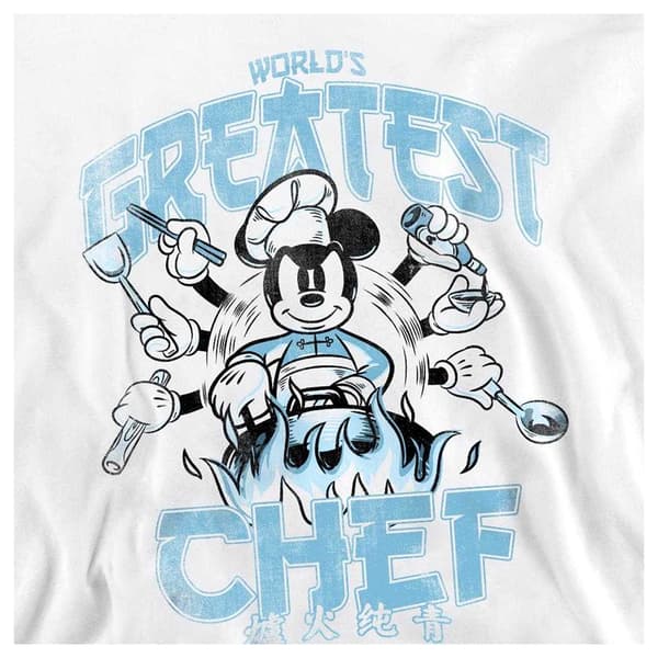 Mickey & Vänner Herr Världens Bästa Kock Pappa Sweatshirt M Wh White M