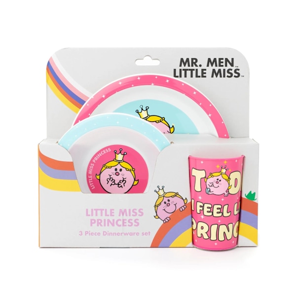 Mr Men Little Miss Princess Bordsset (5-pack) One Size Pink/Blue/White One Size